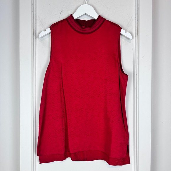 rag & bone Tops - Rag & Bone Letti Radish Pink Jacquard Sleeveless Blouse